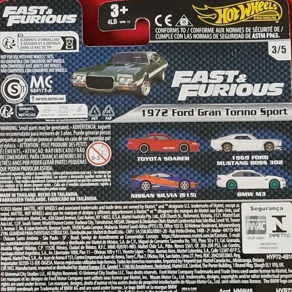 2023 HOT WHEELS, PREMIUM REAL RIDERS, 1972 FORD GRAN TORINO SPORT, MINT!!! - Picture 3 of 3